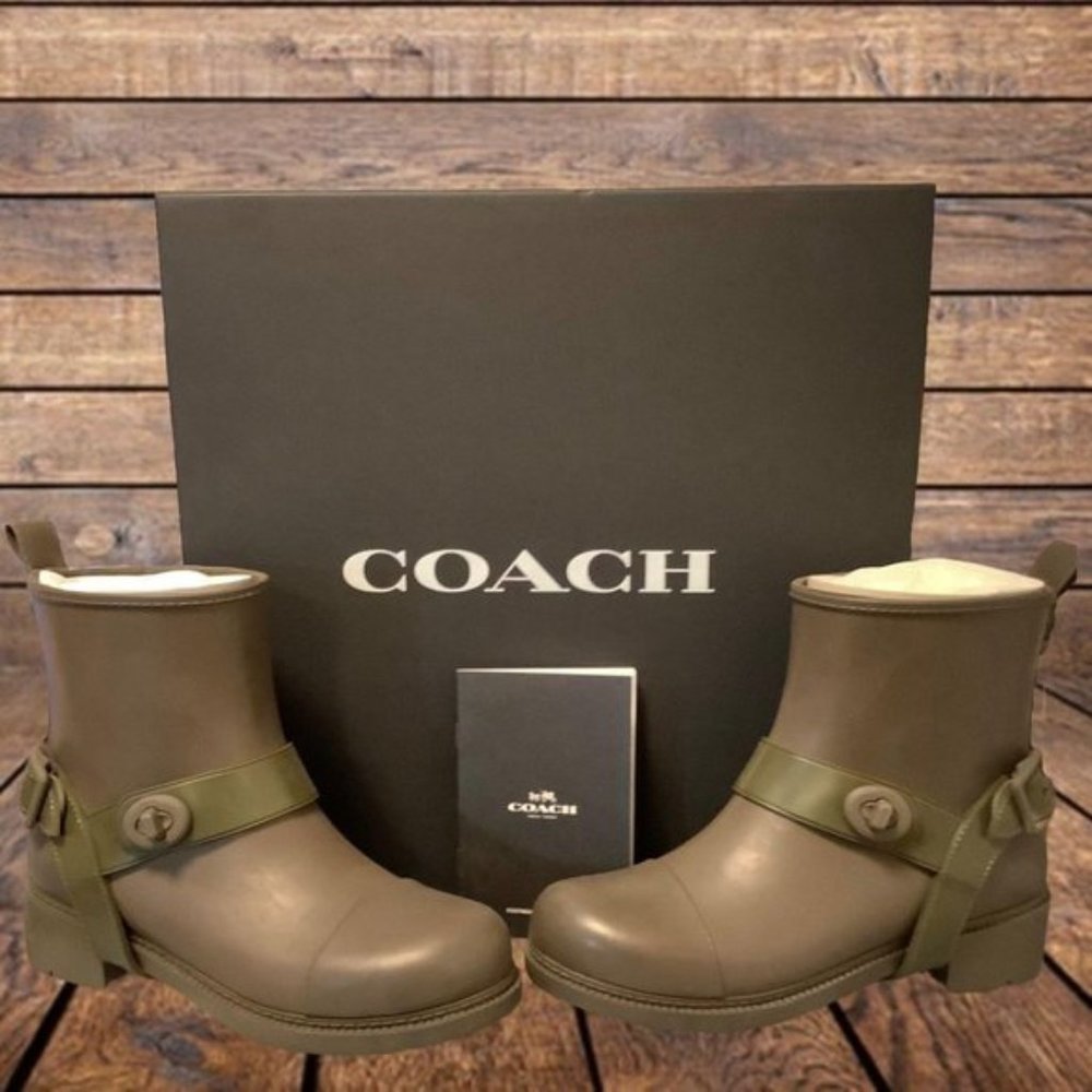 Coach Moto Rain Boots